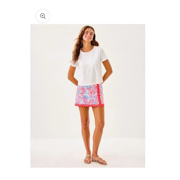 Lilly Pulitzer Michelina Mini Skort Womens Size 12 Lil Sun Sea Sand Pink - Picture 5 of 10